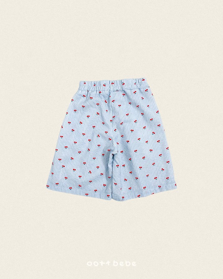 Oott Bebe - Korean Baby Fashion - #babyoutfit - Cherry Stripe Pants - 10