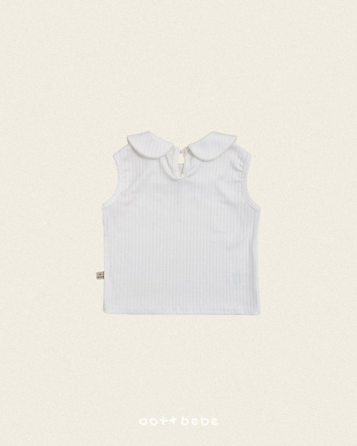 Oott Bebe - Korean Baby Fashion - #babyoutfit - Pastel Sleeveless Collar Tee - 6