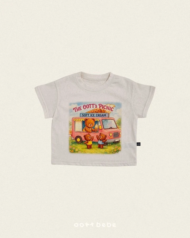 Oott Bebe - Korean Baby Fashion - #babyoutfit - Haute Picnic Tee (Kids) - 3