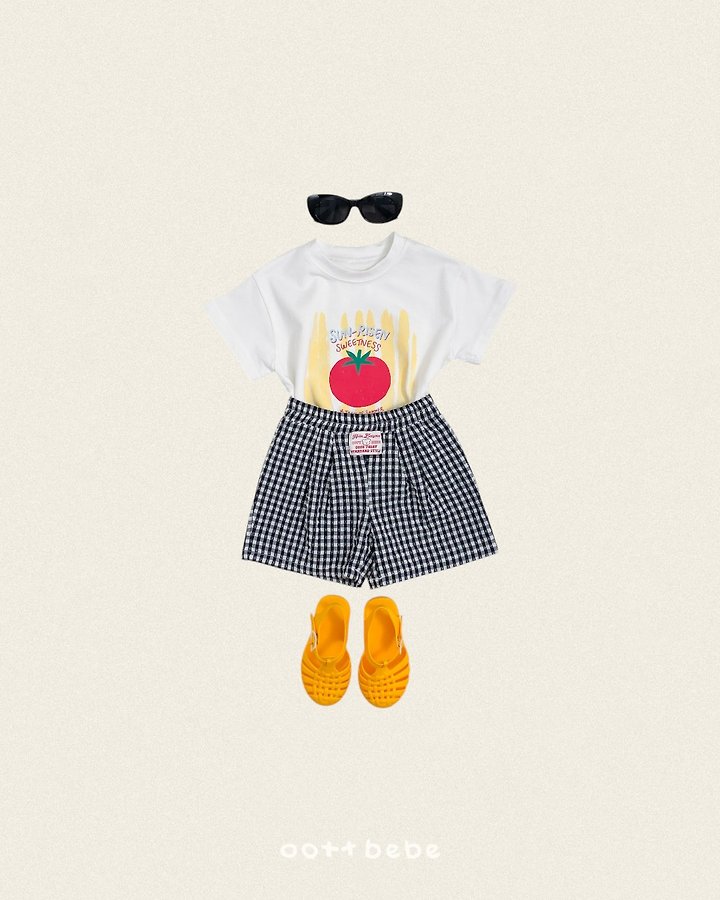 Oott Bebe - Korean Baby Fashion - #babyoutfit - Baguette Check Pants - 2
