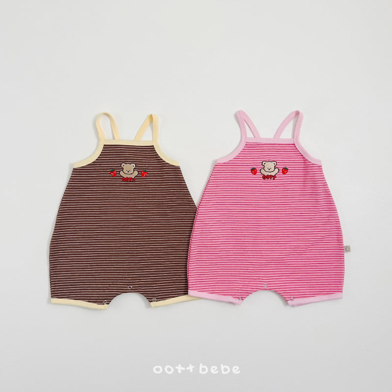 Oott Bebe - Korean Baby Fashion - #babywear - Strawberry Choco Suit