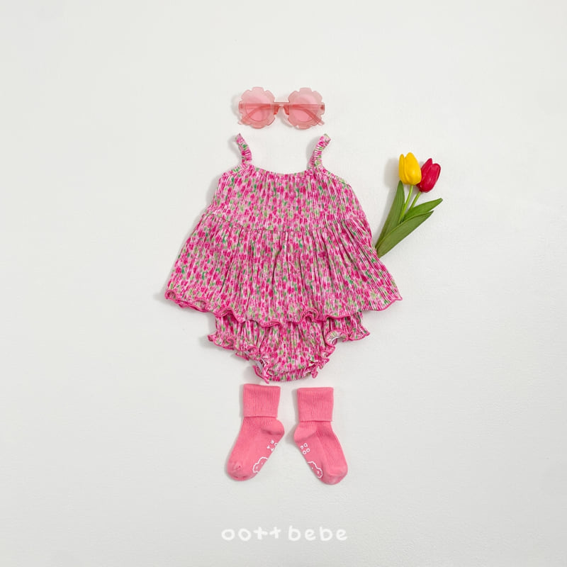 Oott Bebe - Korean Baby Fashion - #babywear - Daisy Pleated Bloomer Set - 3