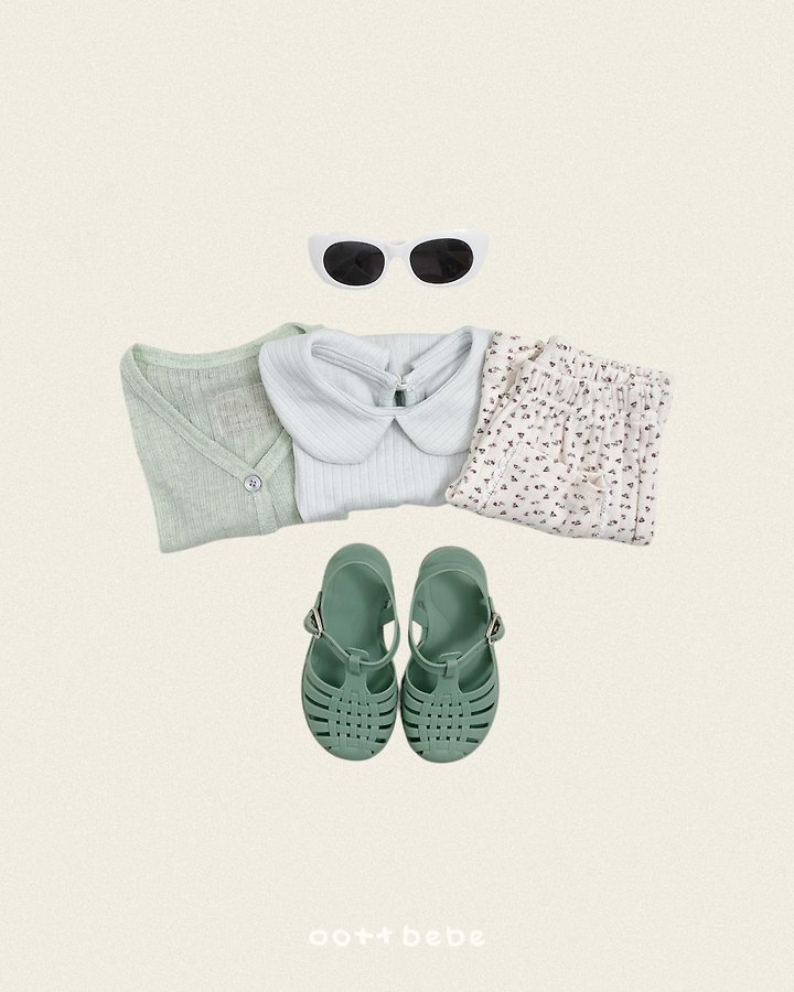 Oott Bebe - Korean Baby Fashion - #babywear - Pastel Sleeveless Collar Tee - 8