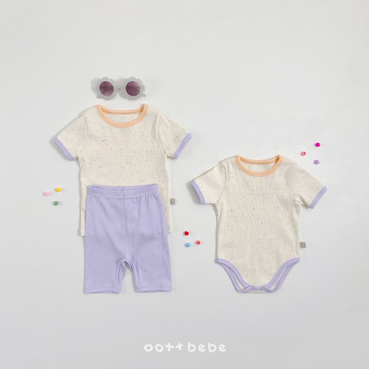 Oott Bebe - Korean Baby Fashion - #onlinebabyboutique - Crayon Ribbed Easywear - 6