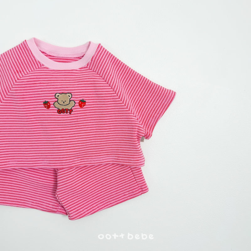 Oott Bebe - Korean Baby Fashion - #onlinebabyboutique - Strawberry Choco Set - 5