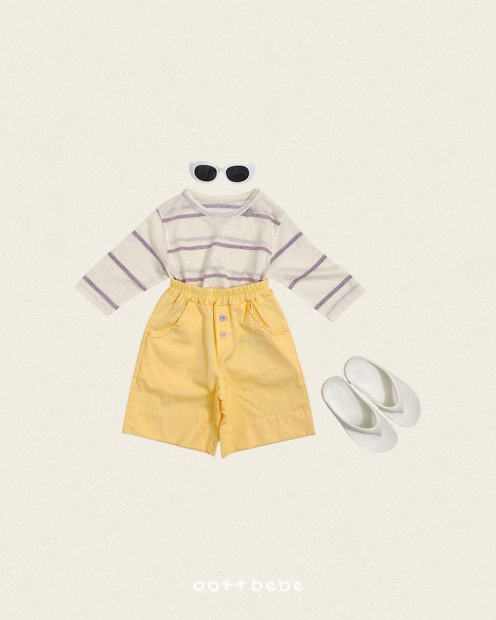 Oott Bebe - Korean Baby Fashion - #onlinebabyboutique - TOY Button Shorts - 2