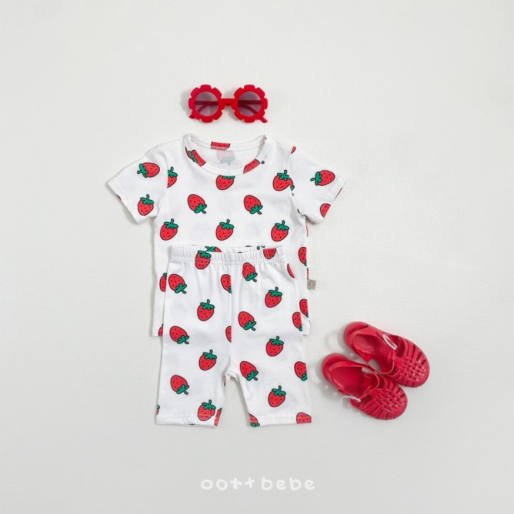 Oott Bebe - Korean Baby Fashion - #onlinebabyshop - Strawberry Easywear - 2