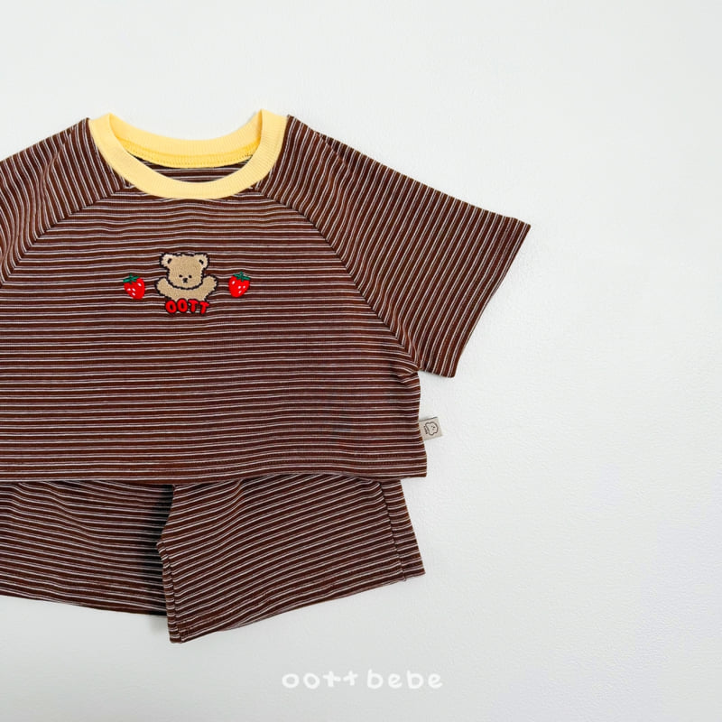 Oott Bebe - Korean Baby Fashion - #onlinebabyshop - Strawberry Choco Set - 6