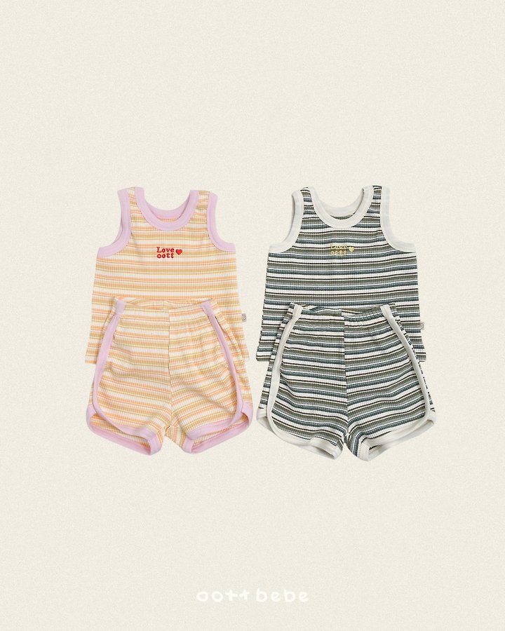 Oott Bebe - Korean Baby Fashion - #onlinebabyshop - Retro Sleeveless Set