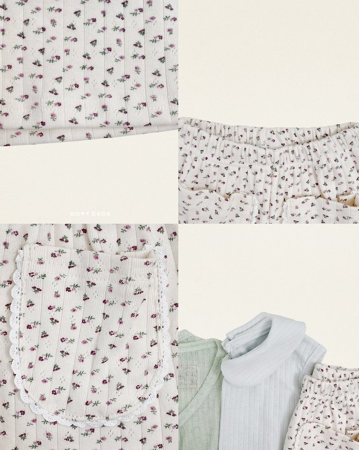 Oott Bebe - Korean Baby Fashion - #onlinebabyshop - Belly Flower Pants - 11