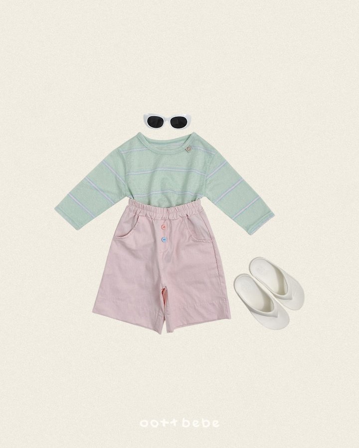 Oott Bebe - Korean Baby Fashion - #onlinebabyshop - TOY Button Shorts - 3