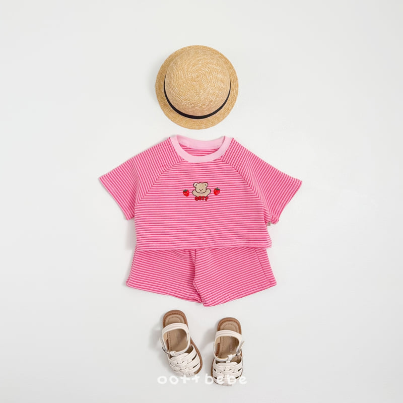 Oott Bebe - Korean Baby Fashion - #smilingbaby - Strawberry Choco Set - 7