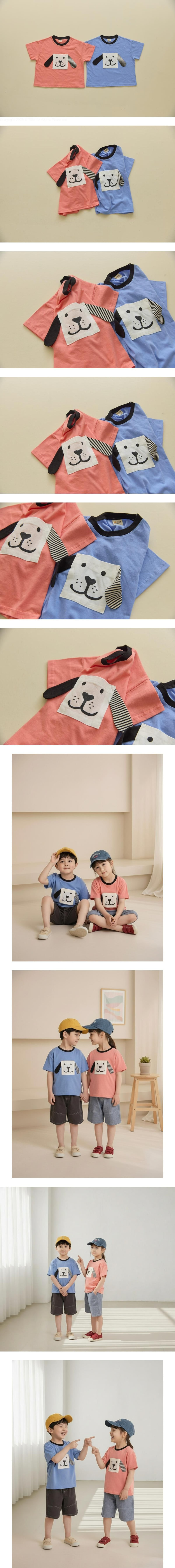 Orange Mom - Korean Children Fashion - #Kfashion4kids - Pocket Puppy Tee