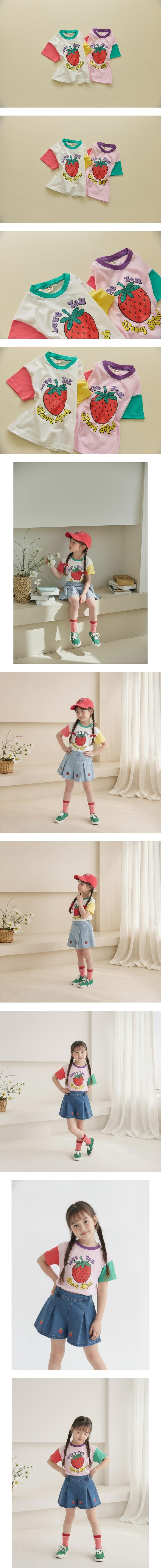 Orange Mom - Korean Children Fashion - #discoveringself - Strawberry Tee