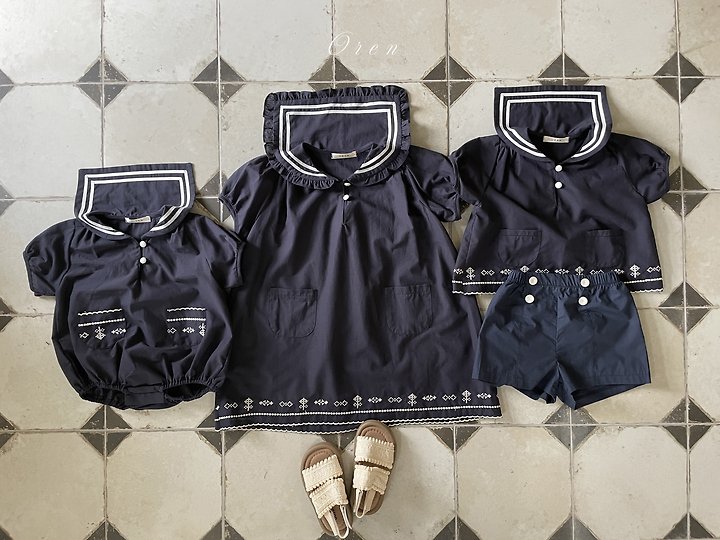 Oren - Korean Children Fashion - #childrensboutique - Marinette Marine Set - 3