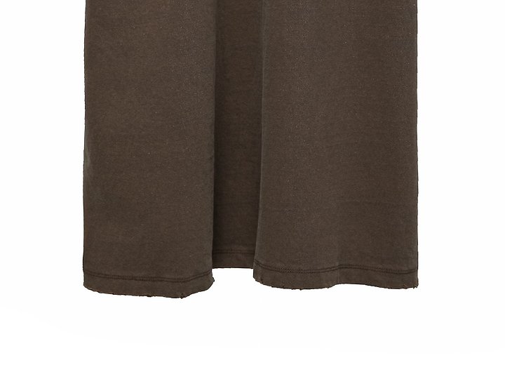 Paper Moon - Korean Women Fashion - #momslook - Mock Neck Ribbed Damage Detail Oversized Pigment Tee - 11