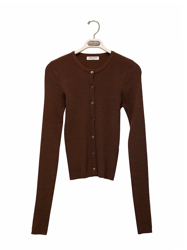Paper Moon - Korean Women Fashion - #womensfashion - Ribbed Button Down Knit Cardigan - 4