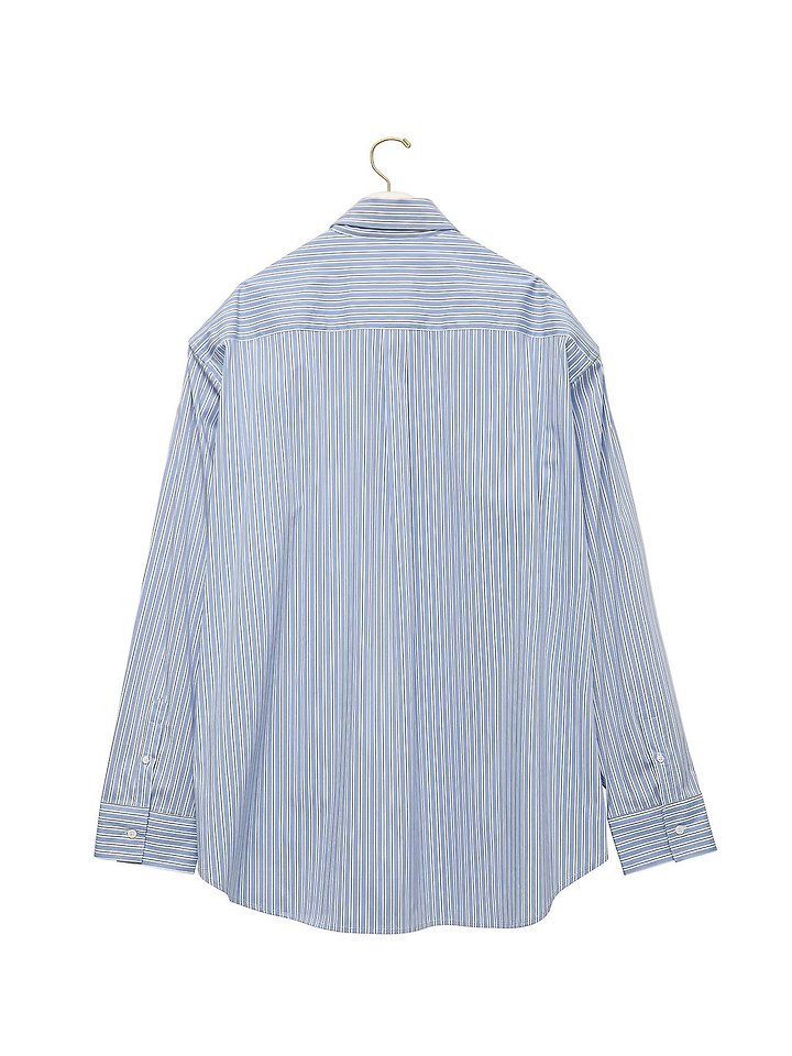 Paper Moon - Korean Women Fashion - #momslook - Boyfriend Fit Oversized Striped Button Down Shirt - 5