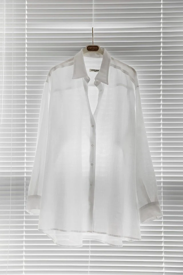 Paper Moon - Korean Women Fashion - #momslook - Vivid Oversized Linen Button Down Shirt - 2