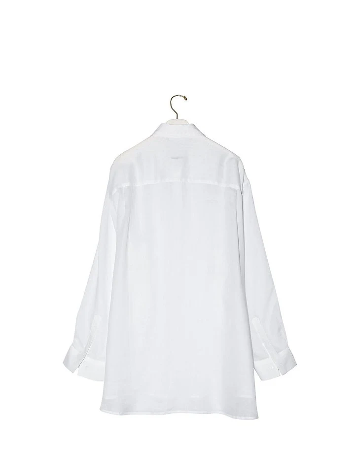 Paper Moon - Korean Women Fashion - #momslook - Vivid Oversized Linen Button Down Shirt - 8