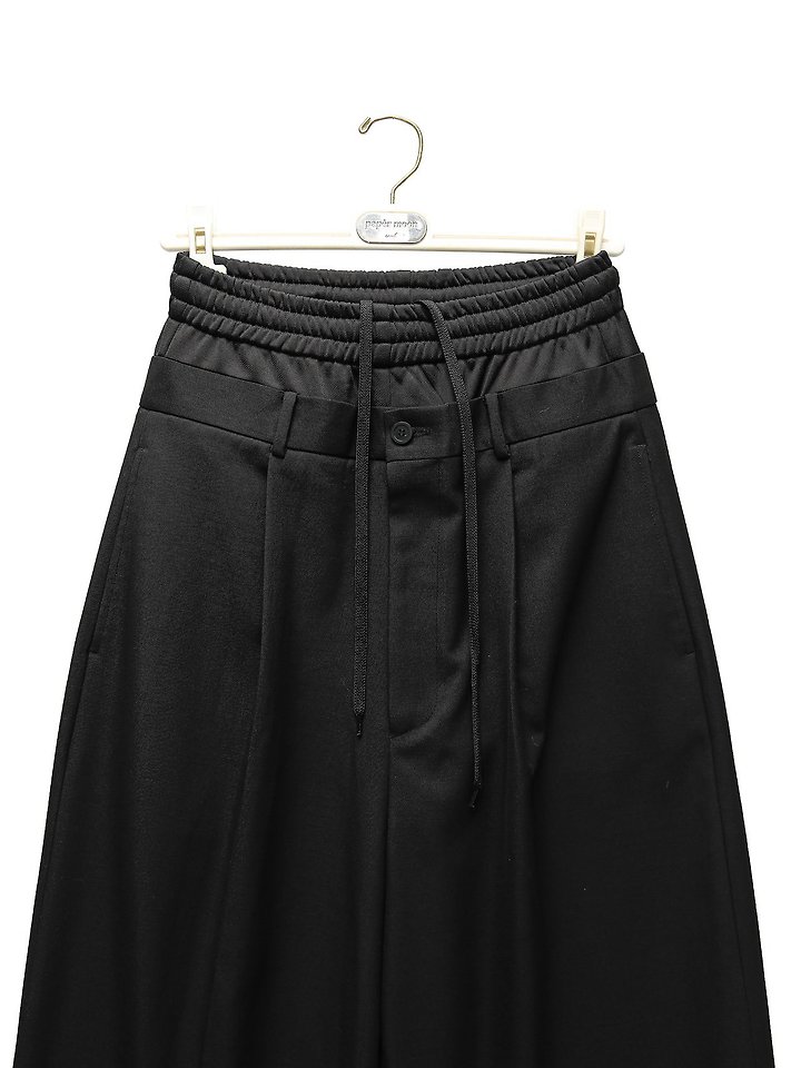 Paper Moon - Korean Women Fashion - #momslook - LUX Banded Layered Detail Wide Pants - 10