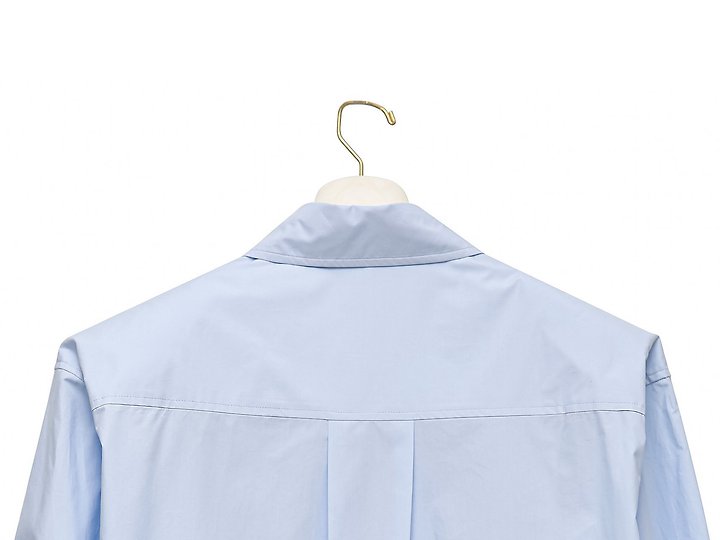 Paper Moon - Korean Women Fashion - #momslook - Maxi Oversized Padded Shoulder Cotton Button Down Shirt - 12