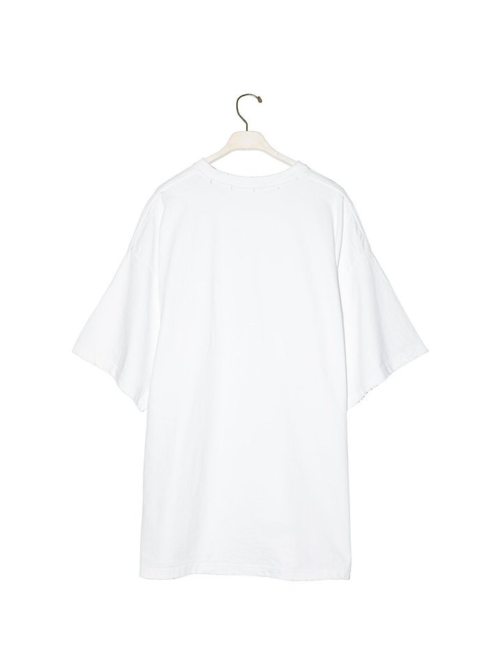 Paper Moon - Korean Women Fashion - #momslook - Oversized Pigment Cutted Detail Tee - 5