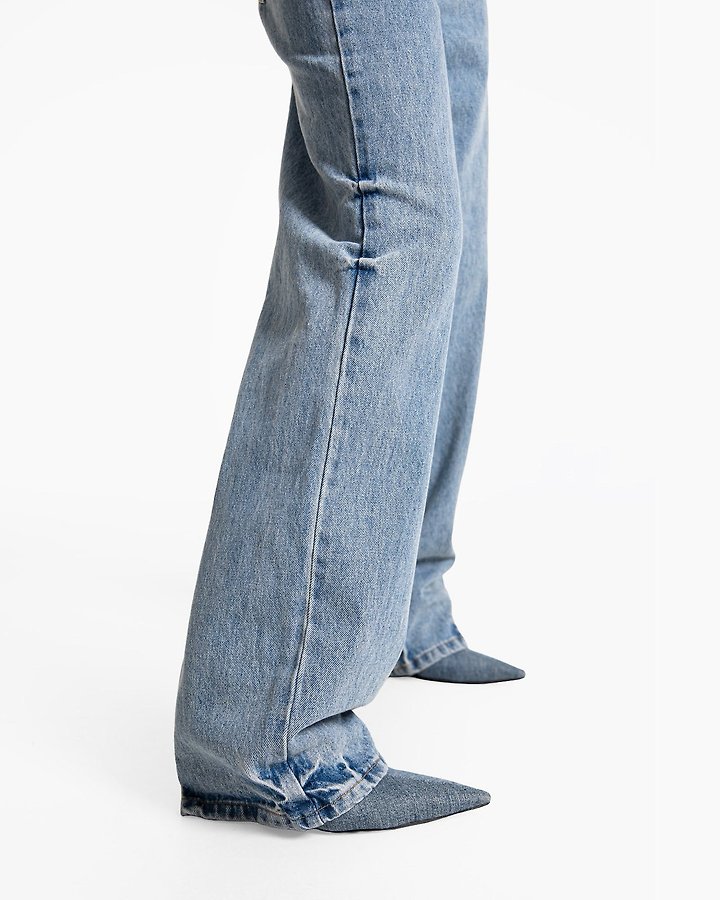 Paper Moon - Korean Women Fashion - #momslook - Classic Domingo Detail Straight Denim Pants - 6