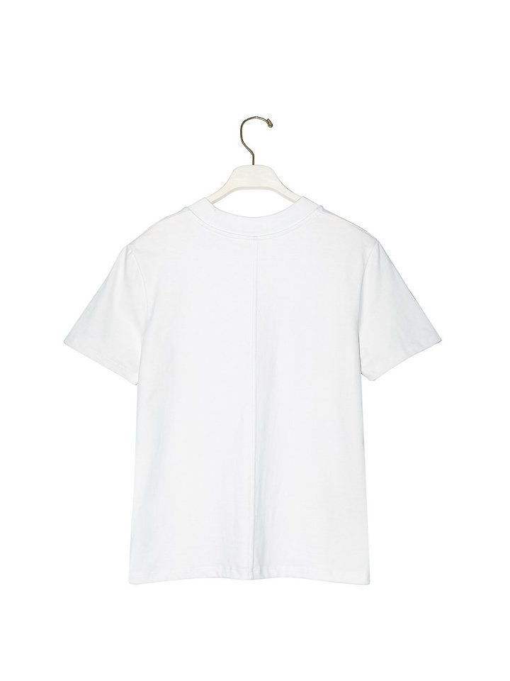 Paper Moon - Korean Women Fashion - #momslook - Crew Neck Round Slim Tee - 5