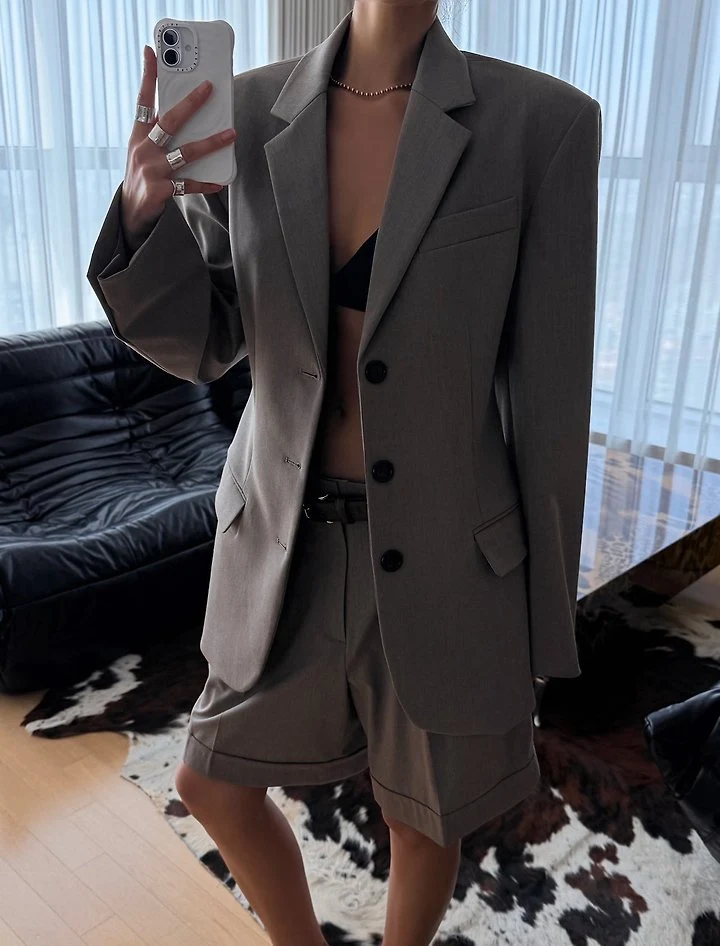 Paper Moon - Korean Women Fashion - #momslook - Essential Tailored Single Blazer