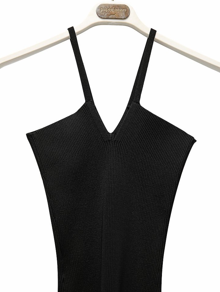 Paper Moon - Korean Women Fashion - #momslook - V - Line Strap Ribbed Knit Sleeveless Top - 9