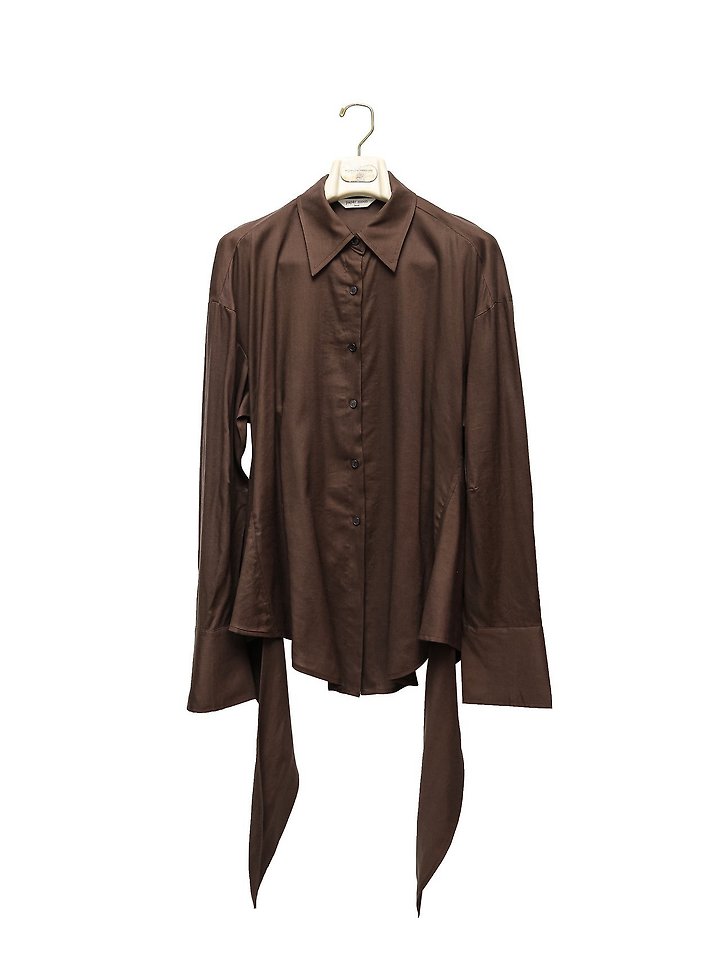 Paper Moon - Korean Women Fashion - #momslook - Back Cut-Out Knot Shirt - 10