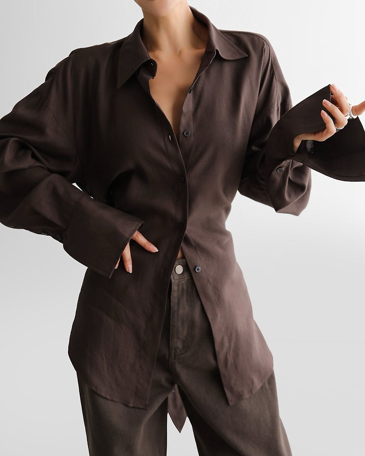 Paper Moon - Korean Women Fashion - #momslook - Back Cut-Out Knot Shirt - 8