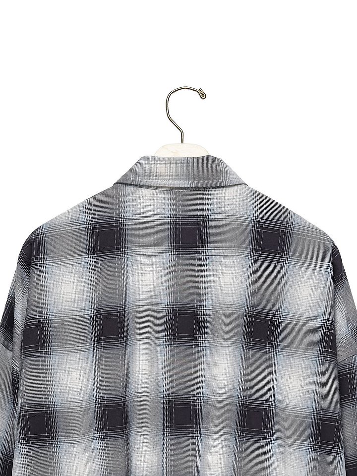 Paper Moon - Korean Women Fashion - #momslook - Oversized Plaid Check Button Down Shirt - 10