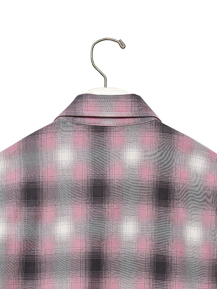 Paper Moon - Korean Women Fashion - #momslook - Oversized Plaid Check Button Down Shirt - 10