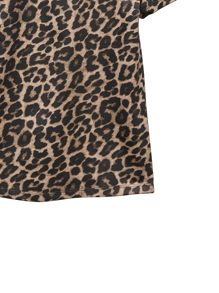 Paper Moon - Korean Women Fashion - #momslook - Slim-Fit Leopard Print Tee - 12