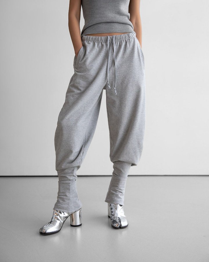 Paper Moon - Korean Women Fashion - #momslook - Curved Balloon Leg Jersey Pants