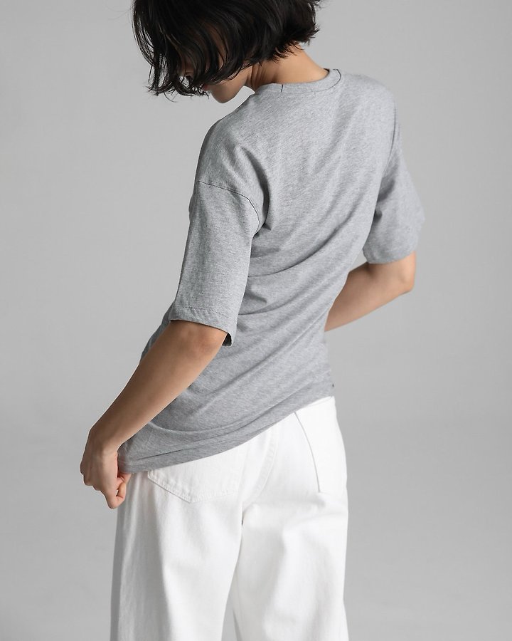Paper Moon - Korean Women Fashion - #momslook - Twist Draped Side Line Detail Tee - 2