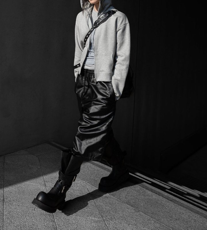 Paper Moon - Korean Women Fashion - #momslook - Classic Slim Fit Two Way Zipped Up Hoodie - 6