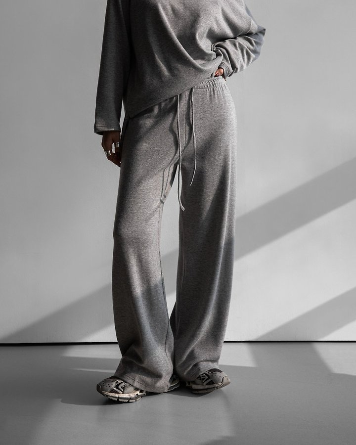 Paper Moon - Korean Women Fashion - #momslook - Soft Lounge Set - Up Wide Pants - 2