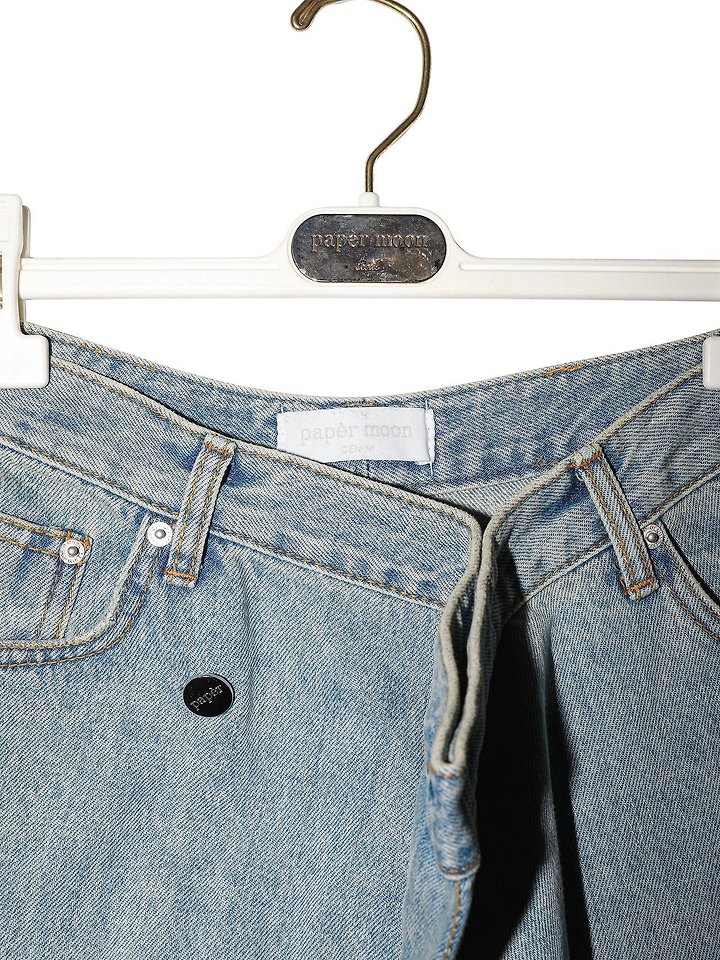 Paper Moon - Korean Women Fashion - #momslook - Wrap Detail Wide Denim Jeans - 10