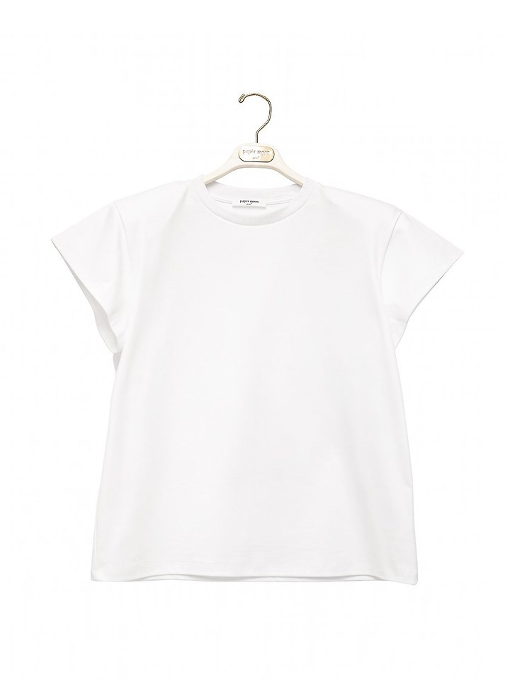 Paper Moon - Korean Women Fashion - #momslook - Padded Shoulder Wing Sleeves Tee - 7