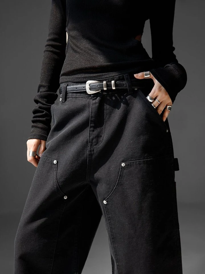 Paper Moon - Korean Women Fashion - #momslook - Vintage Ankle Carpenter Culottes Pants - 2