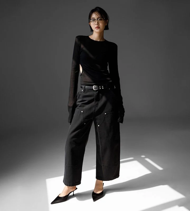 Paper Moon - Korean Women Fashion - #womensfashion - Vintage Ankle Carpenter Culottes Pants - 4