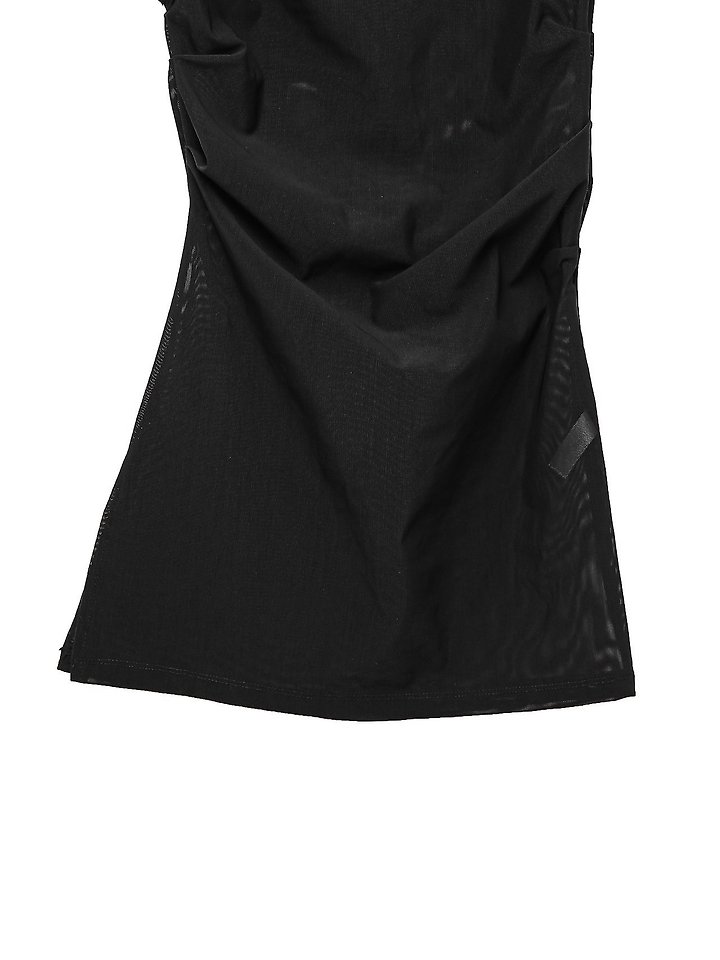 Paper Moon - Korean Women Fashion - #momslook - Side Shirred Detail Mesh Sleeveless Top - 10