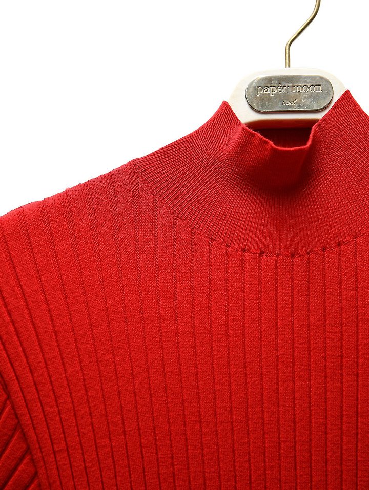 Paper Moon - Korean Women Fashion - #momslook - Classic Ribbed Half Turtleneck Knit Top - 6