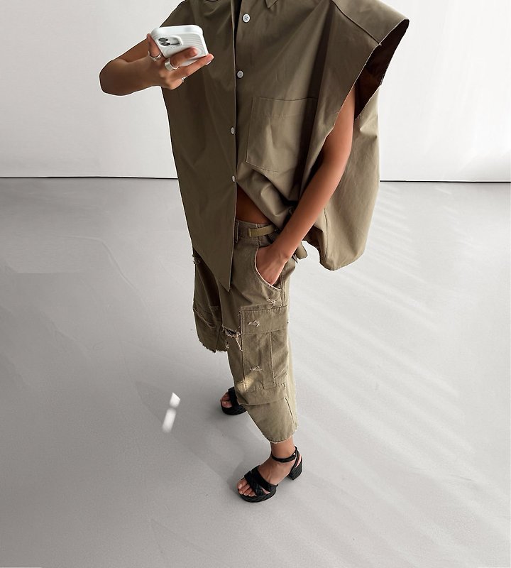 Paper Moon - Korean Women Fashion - #womensfashion - Vintage Cut-Off Bermuda Pants - 4