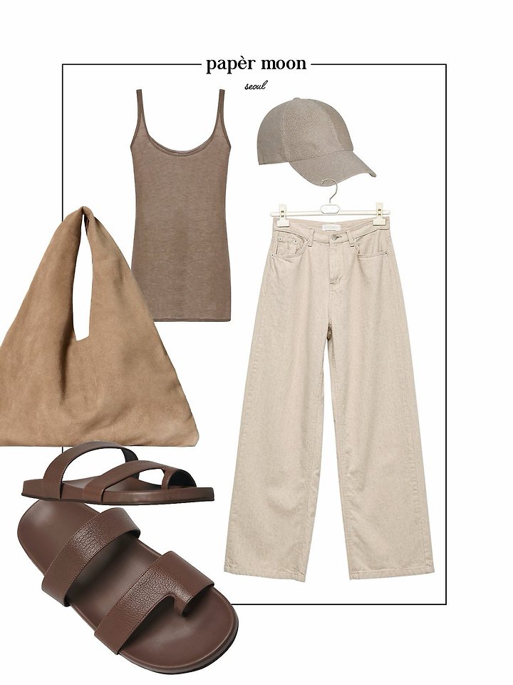 Paper Moon - Korean Women Fashion - #momslook - Natural Linen Denim Wide Pants