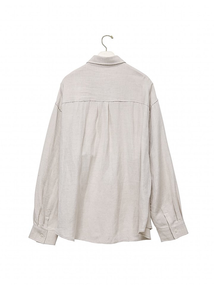 Paper Moon - Korean Women Fashion - #momslook - Soft Linen Oversized Button Down Shirt - 8