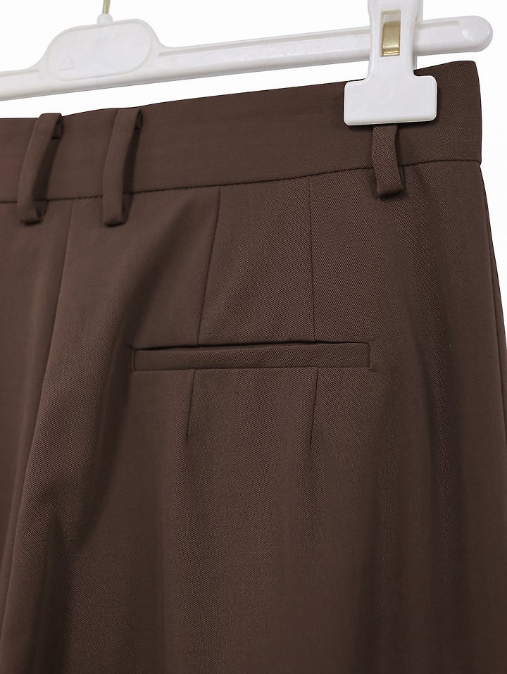 Paper Moon - Korean Women Fashion - #momslook - Low Waisted Double Pleats Wide Trousers - 12